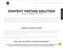 Tablet Screenshot of contentwritingsolutions.com